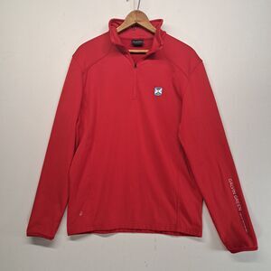Galvin Green Medium Quarter Zip Red Kinloch Golf Club Pullover Performance Mens